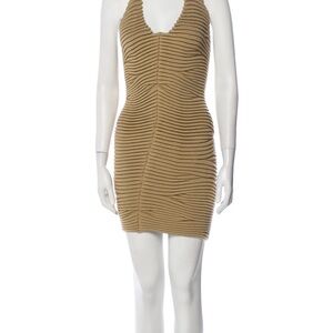 Elegant Tan Knit Dress